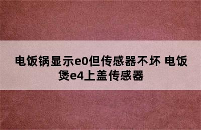 电饭锅显示e0但传感器不坏 电饭煲e4上盖传感器